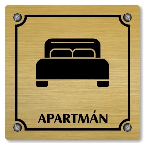 Apartmán, 80x80mm, zlatá, Kansas
